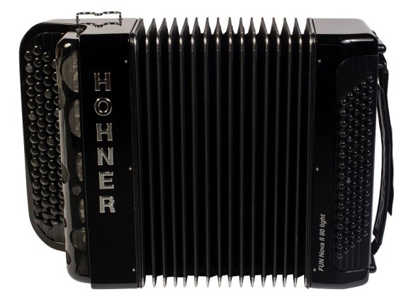 Hohner Fun Nova II 80 light black celluloid (B-Stepped)